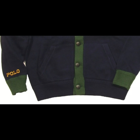 Polo Ralph Lauren P-wing Letterman Cardigan Size Small - Picture 3 of 11